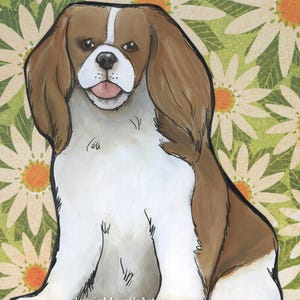Cavalier King Charles Spaniel Print: My Happy Place Dog Wall Art
