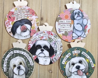 Shih Tzu Dog Ornaments Group #2