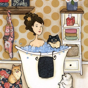 Pomeranian Puddles, wall art