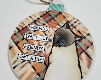 Friends, handpainted cat ornament