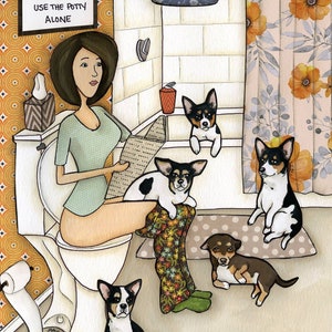 Une maman rat, impression d&#39;art mural chien terrier rat