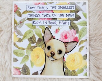 In Your Heart Chihuahua dog tile