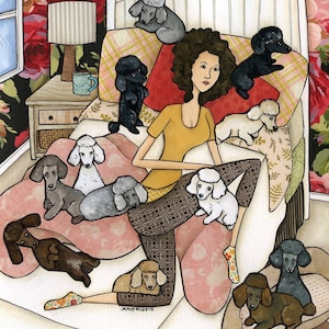 My Best Life, poodle dog art print