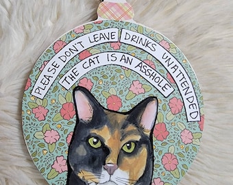 Cat handpainted ornament