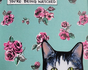 You're Being Watched #1, cat wall art print gifts