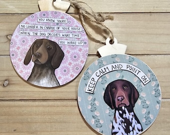 German Pointer Dog Ornaments