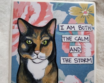 Calm and Storm decorative coaster tile