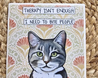 Therapy Isn't Enough, cat decorative tiles