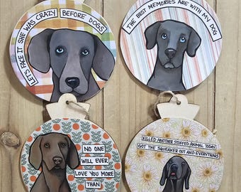Weimaraner Dog Ornaments