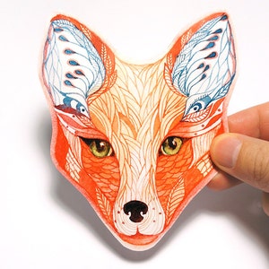 Red Fox fox naklejki, fox macbook naklejki, nalepki winylowe