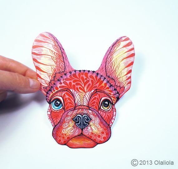 French Bulldog decal, dog macbook decals, vinyl stickers, french bulldog gifts