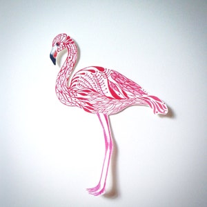 Flamingo bird sticker 100% waterproof vinyl label.