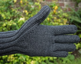 Men's merino wool gloves - choice of colour - black - grey - gray - navy blue - brown