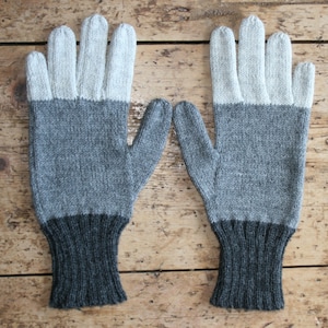 Men&#39;s winter wool gloves - grey, gray