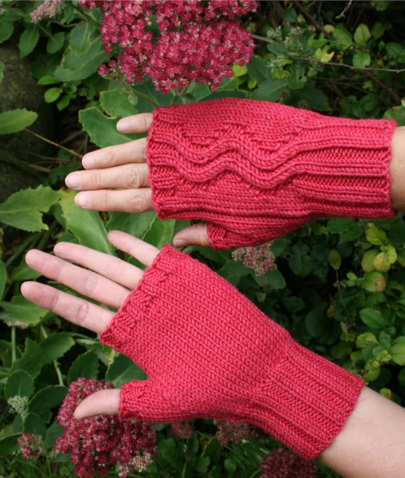 Knitting Pattern for Fingerless Mittens Fingerless Gloves Wrist Warmers