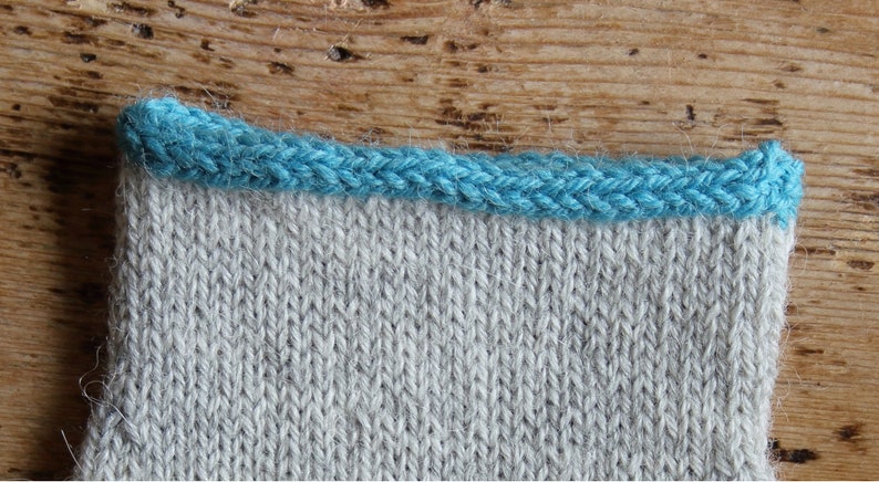 Fingerless mittens, arm warmers, wrist warmers, wristies grey, gray and blue, turquoise wool and alpaca image 4