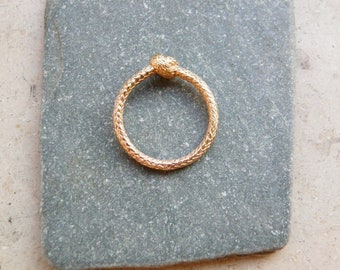 Seilring einfacher Knoten, Rotgold 585