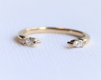 Lana Open Band - Diamond Open Band |  A matching band for the Lana Ring | Marquis Diamond Open Band