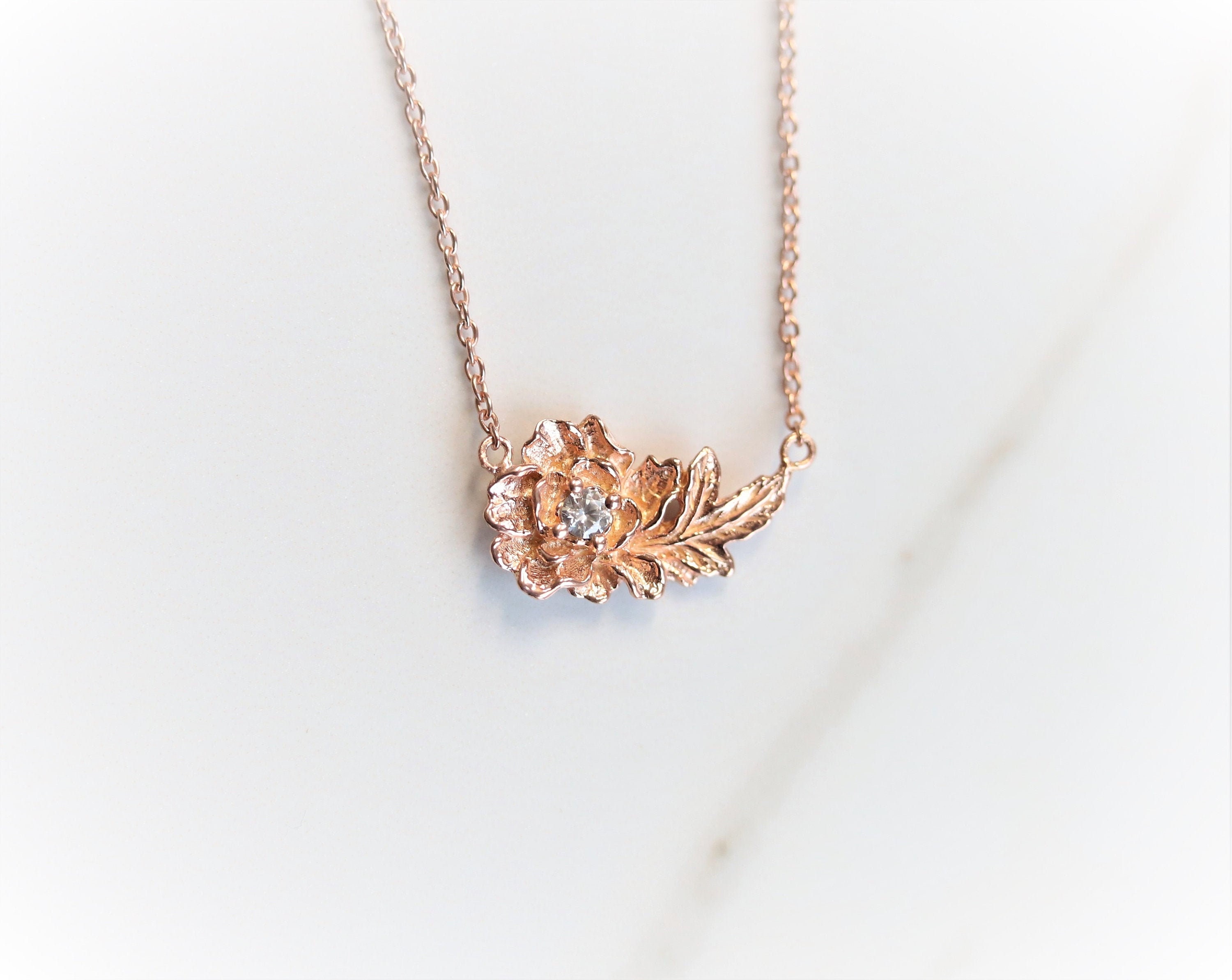 Peony necklace cheap