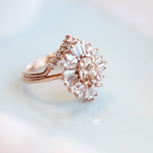 Victoria Morganite Vintage-Inspired Halo Ring 14k Morganite Halo Ring Morganite Engagement Ring image 7