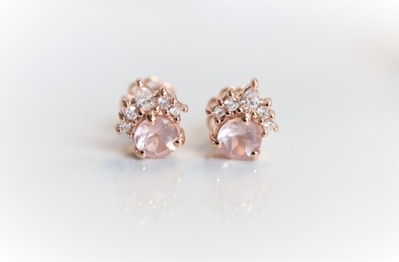 Olivia 14K Rose Quartz \u0026 Diamond Crown 