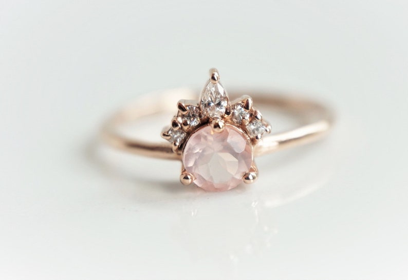 rose quartz engagement ring rose quartz engagement ring