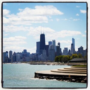 SkyLine de Chicago - cartão comemorativo