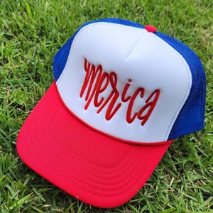 Gorra de camionero de espuma americana/gorra de camionero/roja, blanca y azul/Ottobrand