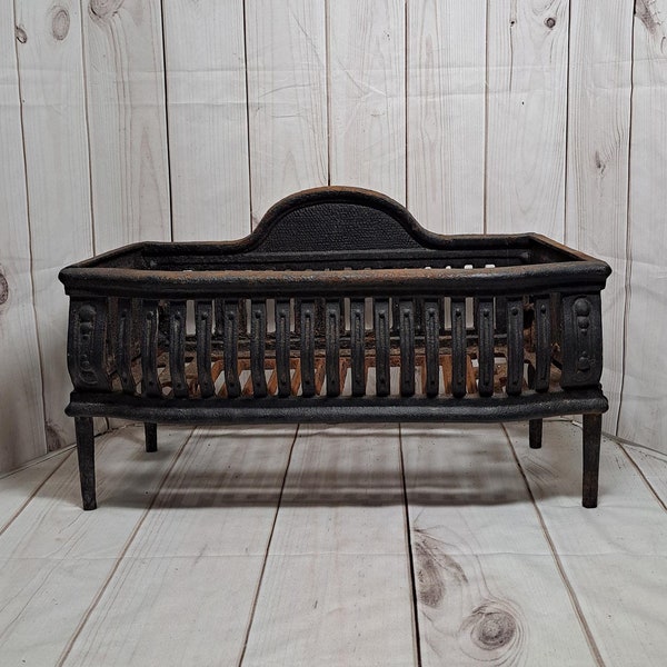 Antique Cast Iron Fireplace Log Holder / Coal Holder