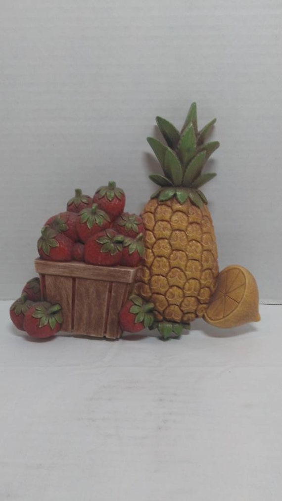 Vintage Home Interior Fruit Wall Hanging Plaque Homco 7351 Etsy