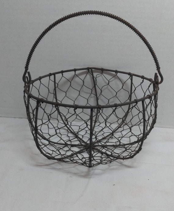 8 Inch Round Chicken Wire Basket Etsy
