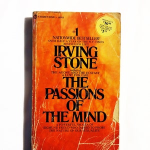 Vintage Biography Sigmund Freud Passions of the Mind Book Irving Stone 1972 Signet Classics