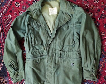 Vintage Army Windproof M-1943 Field Jacket for Cold Weather WWII Winter Coat Green Army Coat Vintage Olive Drab Surplus 1940s Military