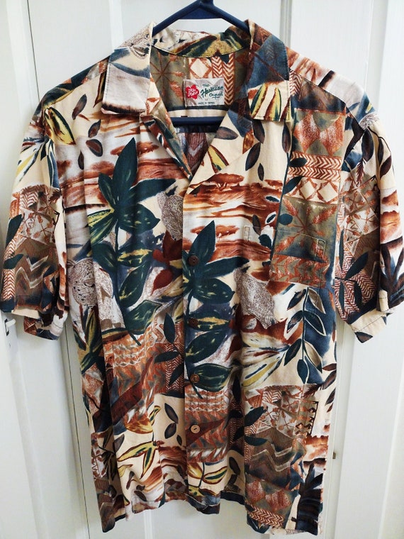 Vintage Hilo Hattie Hawaiian Jungle Shirt Cotton T