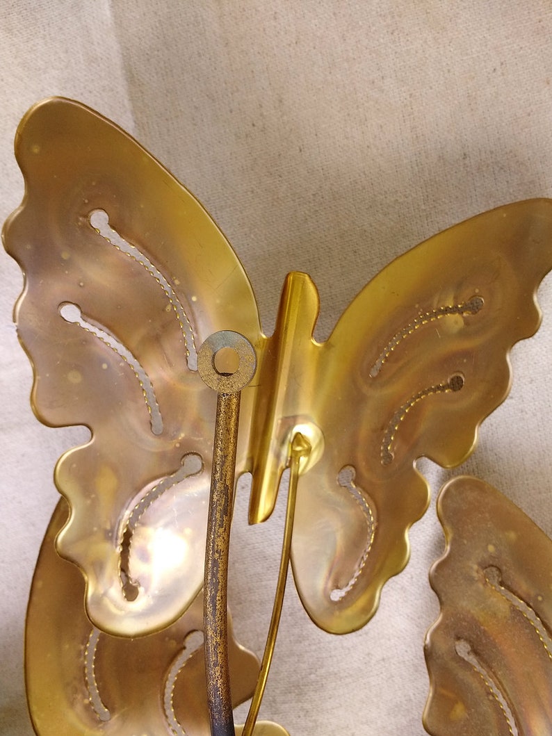 80s Decor Brass Butterfly Wall Sconce Brass Butterfly Candle Etsy