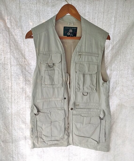 Vintage Orvis Fishing Vest Pockets Galore Cotton M