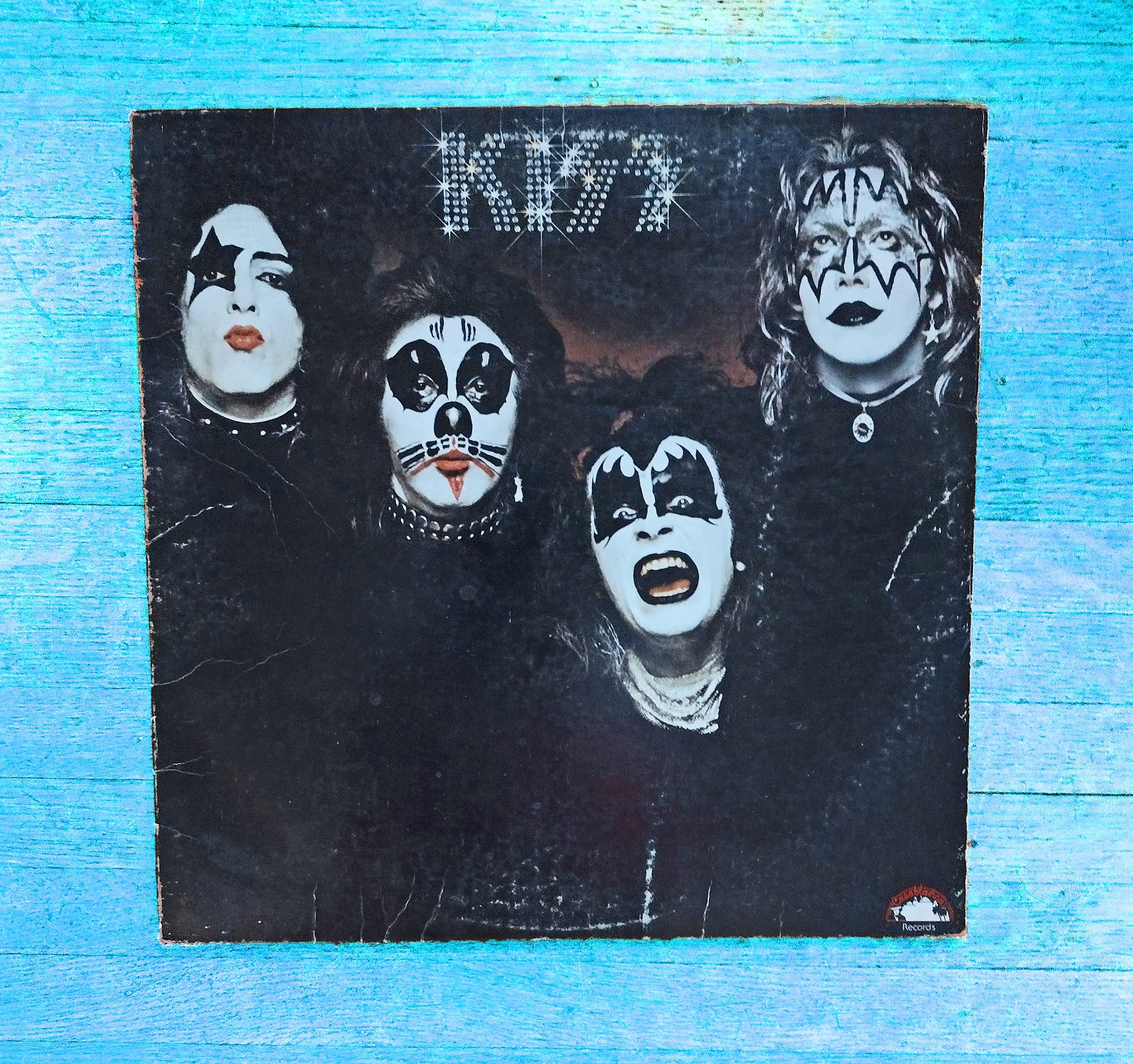 Vintage Kiss Album Self Titled Kiss Debut LP Kiss Blue Label