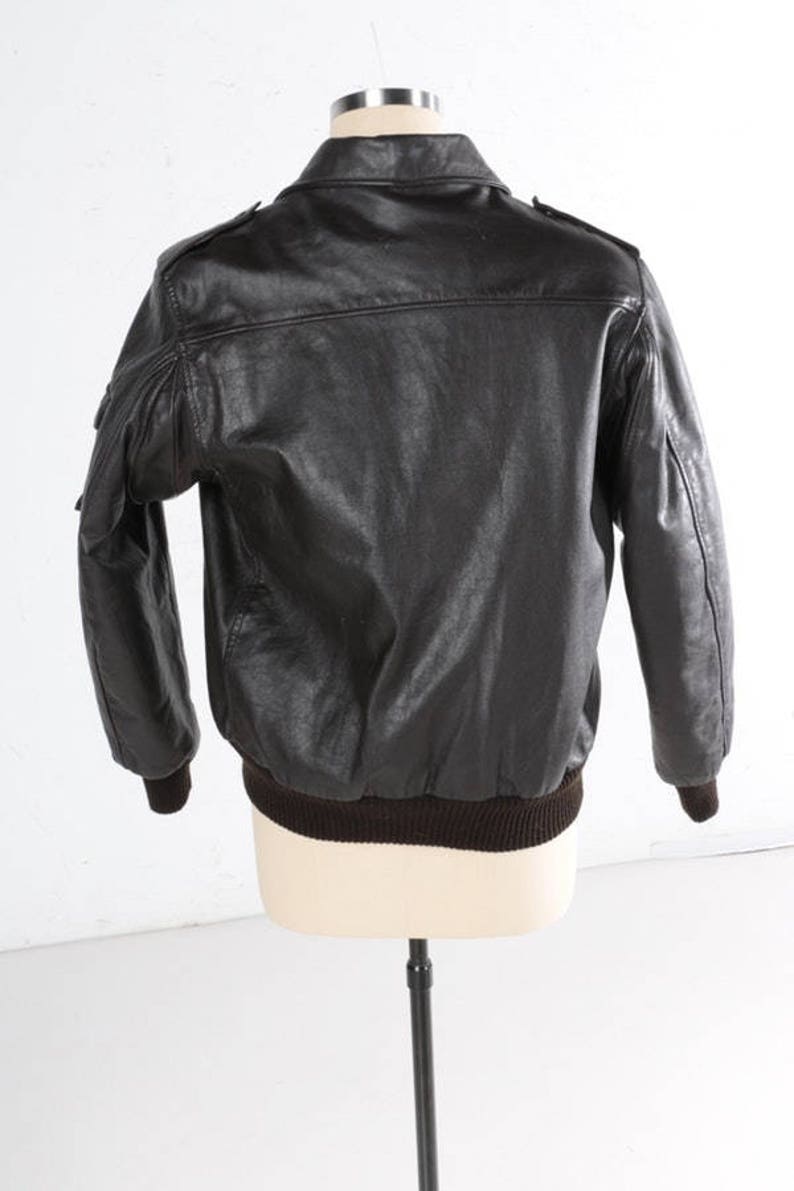 A2 Er Leather Jacket Sz 40 Aviator Made Korea Flight Fleece Lining Vintage Army Air Force Coat For Cold Weather Easy Rider