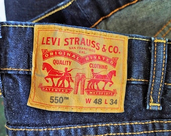 Levis Jeans Big and Tall Jeans Size 48 Jeans All Cotton Dark Wash Levis Big Jeans Levis 550