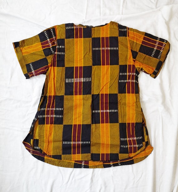 Vintage Kente Shirt 90s African Fabric Women's Ke… - image 2