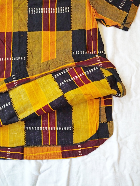Vintage Kente Shirt 90s African Fabric Women's Ke… - image 7