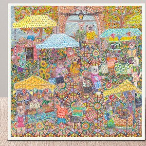 Stockbridge Market Edinburgh Card shopping animale animale domestico gatto cane biglietto di auguri vuoto