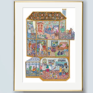 Resolutions (all of my bad habits) A4 print giclee animal pets cat dog fitness lazy drink smoke chocolate food