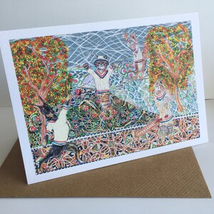 Rabbit Was Always The Tail Ender greeting card