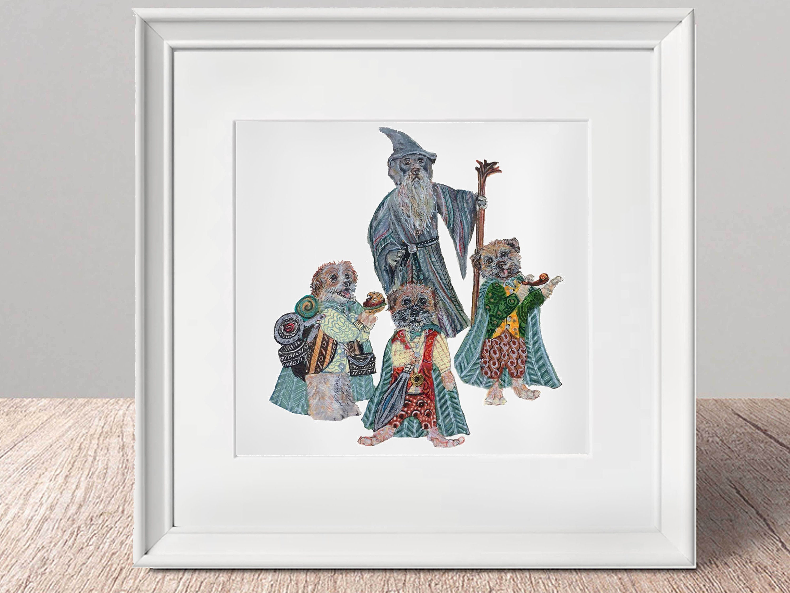 Lord of the Rings Dogs Mounted Print
