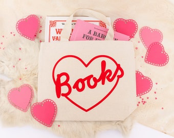 Mini sac fourre-tout Book - Toile - Coeur Saint-Valentin