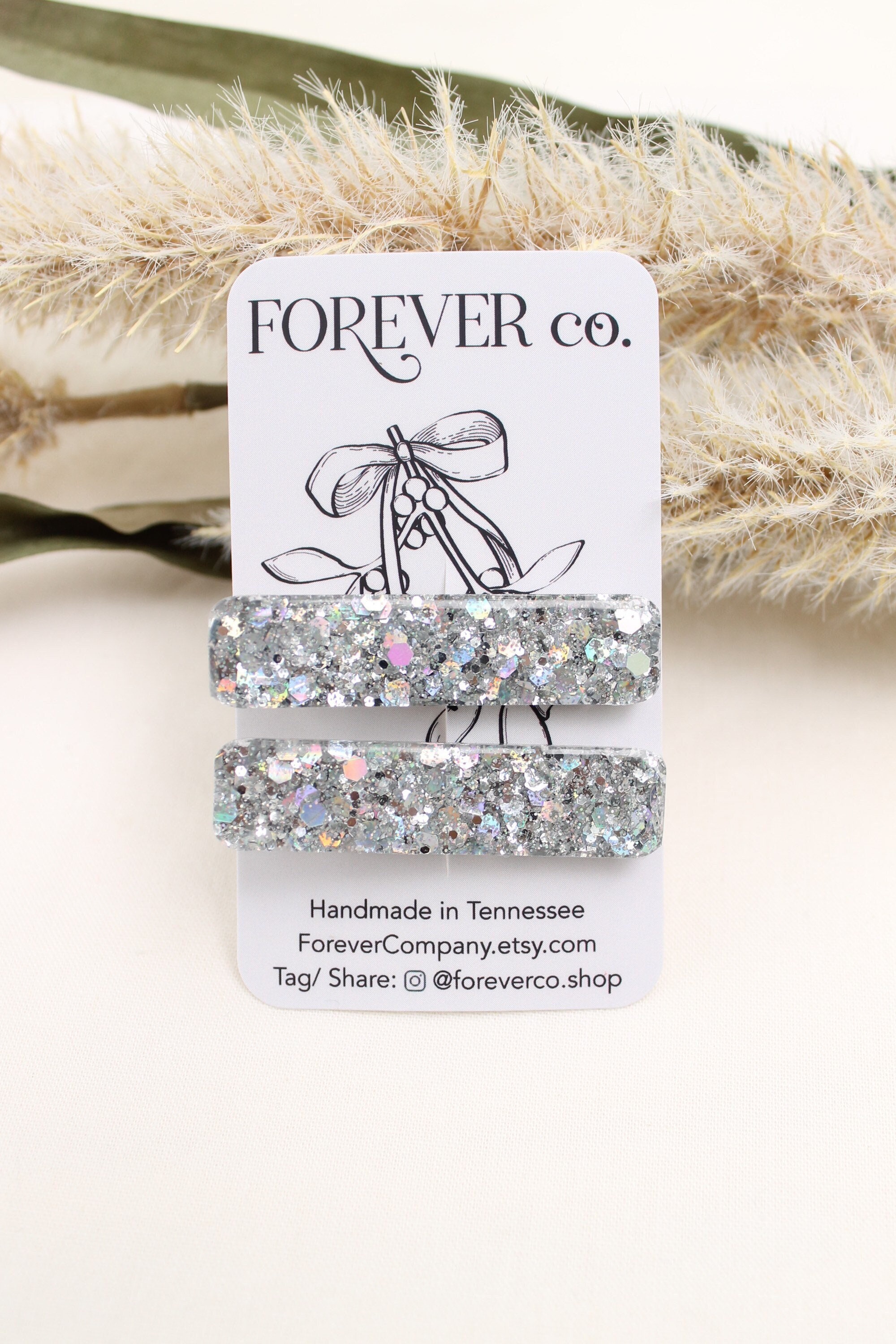 Silver Barrette - Etsy display picture 1
