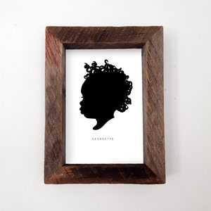 Custom Silhouette Print- spécial numérique!/ Cadeau personnalisé/ Portrait personnalisé