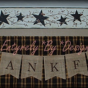 THANKFUL Burlap Banner, Thanksgiving Banner, Holiday Banner, Fall Decor, Rustic Burlap Decor, Thanksgiving Decoration, Holiday Decoration image 3