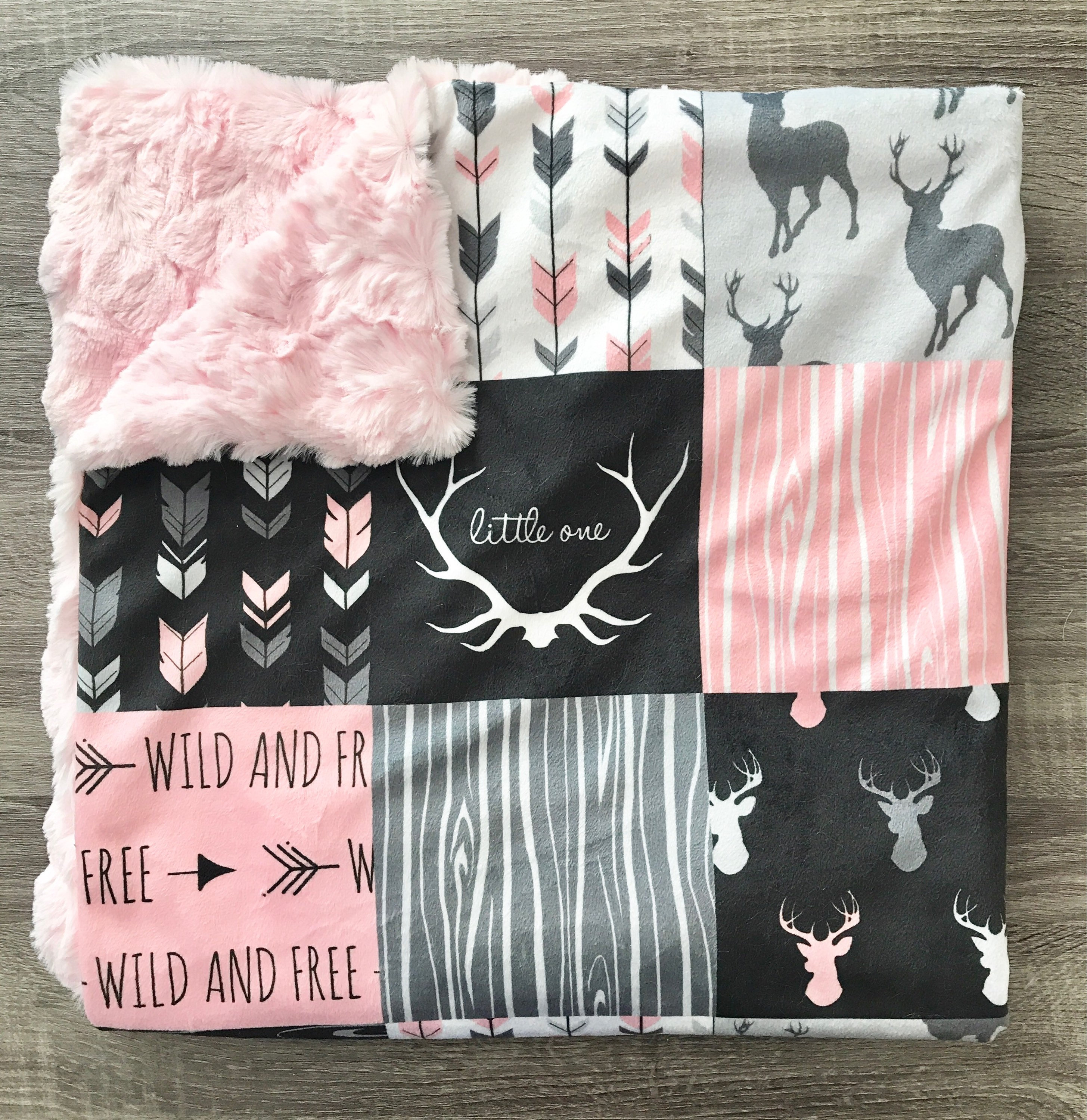 deer minky blanket